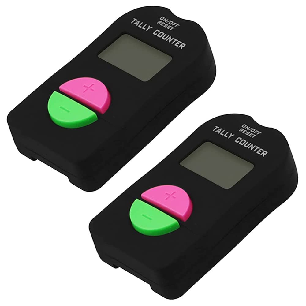 TopHomer 2 Packs Electronic Hand Clicker Counter Tally Counter Supermarket People Flow Manual Additio Subtraction Counter Clicker for Golf Football Sports