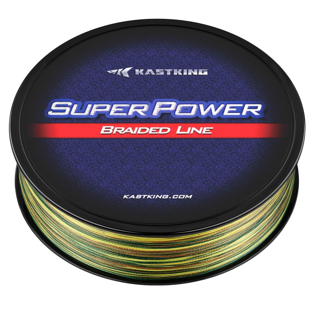 KastKing Superpower Braided Fishing Line, Camo, 15 LB, 150 Yds