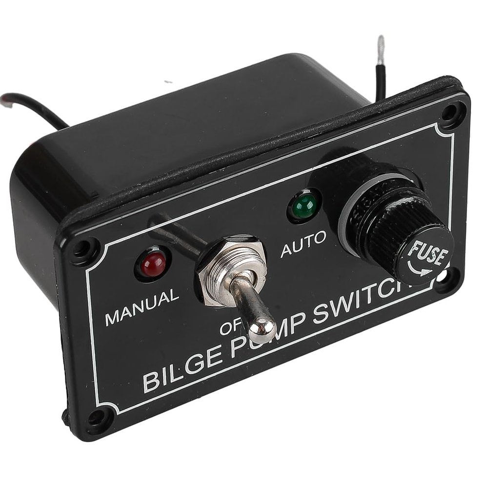 ciciTree 3 Way Bilge Pump Auto Off Manual Rocker Toggle Switch Panel 12V Compatible for RV