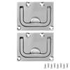 GANGUOLA Heavy Duty Flush Lifting Handle Ring Pull for Boat Deck Hatch, 316 Stainless Steel, 3 X 2.25 inch, with Screws(Pack of 2) view 1