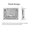 GANGUOLA Heavy Duty Flush Lifting Handle Ring Pull for Boat Deck Hatch, 316 Stainless Steel, 3 X 2.25 inch, with Screws(Pack of 2) view 2