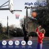 MIUDGIG 18" Basketball Rim Replacement, Heavy Duty Basketball Hoop Rim and Net, Universal Professional Solid Steel Backboard Rims Fits In-Ground & Wall-Mounted Basketball Hoops, Indoor/Outdoor (Black) view 3