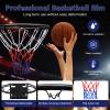 MIUDGIG 18" Basketball Rim Replacement, Heavy Duty Basketball Hoop Rim and Net, Universal Professional Solid Steel Backboard Rims Fits In-Ground & Wall-Mounted Basketball Hoops, Indoor/Outdoor (Black) view 4