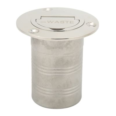Locadence Boat Deck Fuel Gas Water Waste Fill Filler Tank Key, 3.3X3.1X2in 316 Stainless Steel Deck Filler Marine Hardware for Ships, Yachts, Docks (Waste)