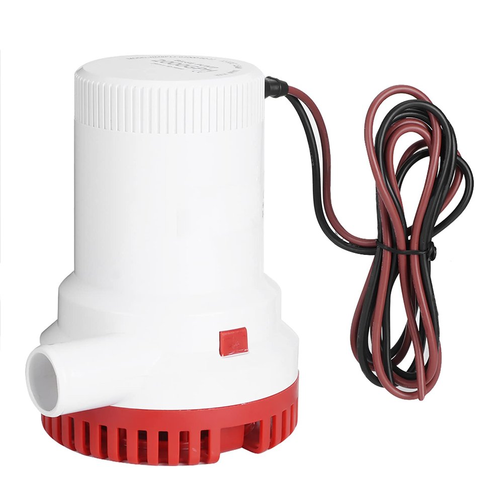 2000GPH Boat Bilge Pump, Boat Bilge Water Pump, 12V Boat Water Discharge Pump for Ponds, Pools, Spas Silent, Boat