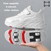 kydjfkd Shoes with Wheels for Boys Girls,2 in 1 Roller Skates,Skateboard Shoes,4 Wheel Roller Skates Running Shoes Hidden Rear Wheel-B||42 view 3