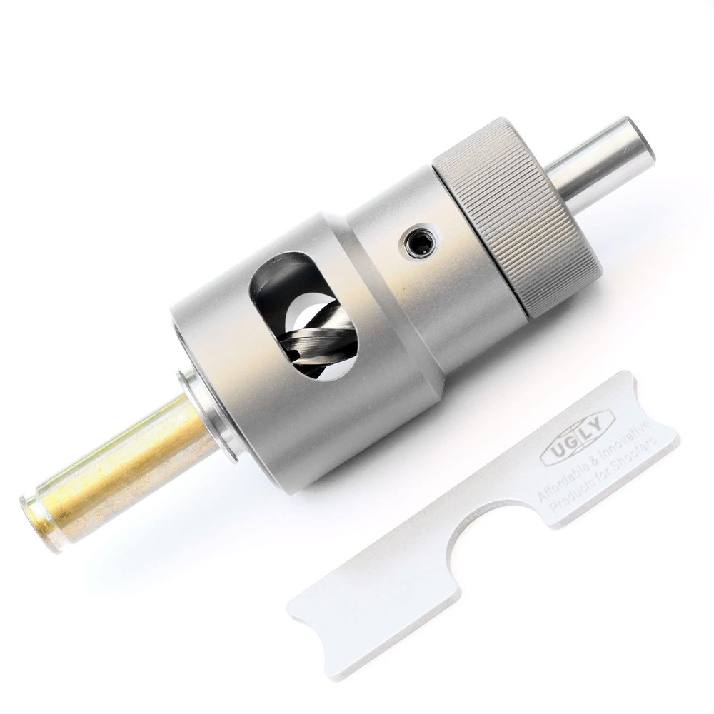 Generic Derraco Engineering Ugly SRT Shoulder Referenced Brass Case Trimmer - Simple, Precise, and Fast (NO.34 Collet ONLY(7mm PRC)), silver