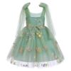 Baby Girls Birthday Party Dress Sleeveless Bowknot Spaghetti Straps Floral Embroidered Tulle Tutu Baby Flower Girl Dress Toddler Kids Formal Party Princess Dress Green 2-3Y view 3