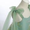 Baby Girls Birthday Party Dress Sleeveless Bowknot Spaghetti Straps Floral Embroidered Tulle Tutu Baby Flower Girl Dress Toddler Kids Formal Party Princess Dress Green 2-3Y view 4