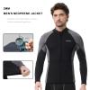 REALON Women Men Top Wetsuit Jacket, 2mm 3mm Neoprene Swim Wet Suit Shirt Long Sleeves Front Zip for Adult Youth Cold Water Snorkeling Diving Surfing Watersports view 3