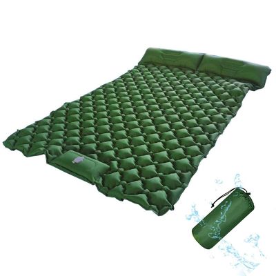GaRcan Inflatable Sleeping Mattress Double Camping Mat with Pillow, Waterproof and Moisture-Proof Roll Mats, Sleeping Pad with Built-in Air Pump, Ultralight and Small Pack Size, for Hikin
