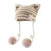 Crochet Hats for Women Vintage Beanies Women Fox Hat Grunge Goth Beanies Hat Y2K Accessories Slouchy Beanies Brown view 1
