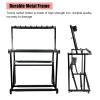 2 Tier Tennis Racquet Storage Rack, Large Capacity Tennis Racket Organizer Stand for 14 Rackets, Space Saving Badminton Racket Floor Rack view 3