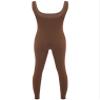 Oyolan Mens Spandex Bodysuit Sleeveless Unitard Dance Leotard Bodysuit for Workout Fitness Brown X-Large view 4