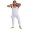 Oyolan Mens Spandex Bodysuit Sleeveless Unitard Dance Leotard Bodysuit for Workout Fitness White X-Large view 4