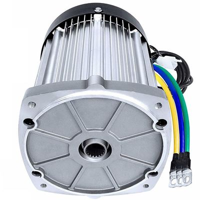 ZHOZHUT 60V / 72V Electric Tricycle Motor 1200W / 2200W Electric Tricycle Four-Wheeler High-Power DC Brushless Motor, 4-Hole Flat Shaft 18-Tooth Motor, Pure Copper Core Motor,2200w72v,4600RPM