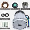 ZHOZHUT 60V / 72V Electric Tricycle Motor 1200W / 2200W Electric Tricycle Four-Wheeler High-Power DC Brushless Motor, 4-Hole Flat Shaft 18-Tooth Motor, Pure Copper Core Motor,2200w72v,4600RPM view 4