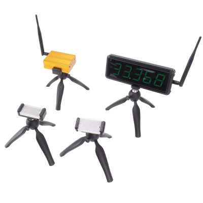 Yunseity Digital Racing Timer, 5 Digit Display Sprint Stopwatch with Complete Parts, Far Distance for Track Timing, Easy with Reflector Bracket Included (US