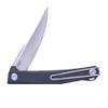 Real Steel Teres Lightweight EDC Flipper knife , 3.11'' Nitro-V Satin Hollow-Ground Blade,Aluminum Handle,Liner Lock Knife Gentleman's Knife with Pocket Clip,Hunting, Camping, Hiking, Fishing Knife, Gifts for Men Dad (Black/Satin) view 4