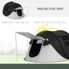 Outsunny Pop Up Tent, Instant Camping Tent with Porch and Carry Bag, 3000mm Waterproof, for 2-3 People, Black, (Poles Included) view 4