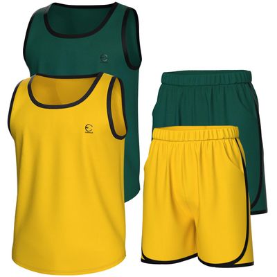 Essenclo Boys Clothing Sets, Athletic Crew Neck Sleeveless T-Shirt and Boys' Short Sets Outfits w/Pockets 4 Pcs - Size 3-16 - E2001 - Set-12-15-16