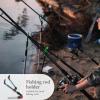 Toddmomy Stainless Steel Fishing Rod Holder Ground Inserted Stand Dual Hole Rod Rack for Bank Fishing view 4