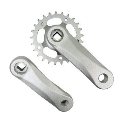 B Baosity Kids Bicycle Crankset Crank Arm Set Outdoor Aluminum Alloy Sturdy Replace Accessories Riding Spare Parts Child Bike Crank Set, 25T Gray Silver, Optional