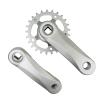 B Baosity Kids Bicycle Crankset Crank Arm Set Outdoor Aluminum Alloy Sturdy Replace Accessories Riding Spare Parts Child Bike Crank Set, 25T Gray Silver, Optional view 1