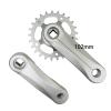 B Baosity Kids Bicycle Crankset Crank Arm Set Outdoor Aluminum Alloy Sturdy Replace Accessories Riding Spare Parts Child Bike Crank Set, 25T Gray Silver, Optional view 3