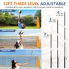 ORIENGEAR Volleyball Net for Backyard, Volleyball Net Outdoor, Freestanding Volleyball Practice Net, 12ft Three Level Adjustable, Heavy-Duty Oxford Cloth with Steel Base view 4