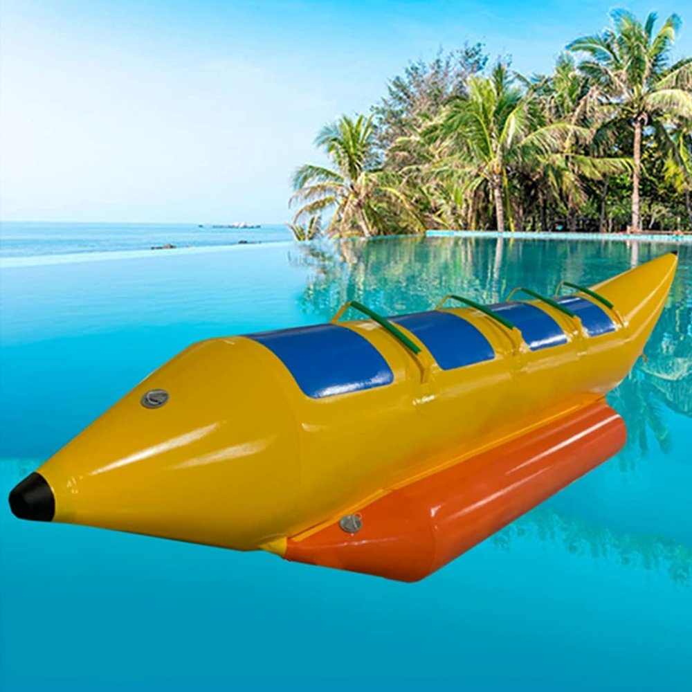 majuingg Water Slide Inflatable Boat, Water Toys, Park Rides with Multi-Person Inflatable Banana Boat