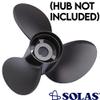 RAREELECTRICAL New Aluminum Propeller Compatible With Johnson/Evinrude 3 Cyl Pleasure 13 Spline 60 1986-2001 By 21401311 21411511 31041 391198 48-77342A45 58100-94500-019 58100-95500-019 Diameter 13.5 view 2