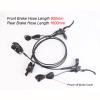 MirOdo E-Bike Hydraulic Disc Brake Set 2-Pistons 2-PIN Power-Off Induction Brake Right Front 850mm Left Rear 1600mm Hydraulic Brake for E-Bike Scooter Folding Bike, Black view 3