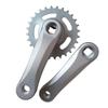 B Baosity Kids Bicycle Crankset Crank Arm Set Outdoor Aluminum Alloy Sturdy Replace Accessories Riding Spare Parts Child Bike Crank Set, 28T Bright Silver, Optional view 1