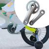 B Baosity Kids Bicycle Crankset Crank Arm Set Outdoor Aluminum Alloy Sturdy Replace Accessories Riding Spare Parts Child Bike Crank Set, 28T Bright Silver, Optional view 2