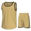 Essenclo Boys Clothing Sets, Boys Athletic Shorts & Sleeveless Shirts, Crew Neck Kids Tank Top Clothes Size 3-16 (2 Pcs Set) - E1001 - Khaki - 7-8 view 1