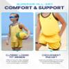 Essenclo Boys Clothing Sets, Boys Athletic Shorts & Sleeveless Shirts, Crew Neck Kids Tank Top Clothes Size 3-16 (2 Pcs Set) - E1001 - Purple - 11-12 view 4