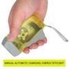 Portable Hand Pressing Dynamo Crank Power Wind Up LED Flashlight Manual Electricity Generation Energy Saving for Home Outdoor (Color : Gray) view 3