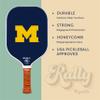 Rally Republic Officially Licensed Collegiate Pickleball Paddle - USA Pickleball Association Approved Racket - Lightweight Honeycomb Core, Carbon Fiber Exterior, Premium Leather Grip for Comfort view 4