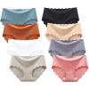 HEJIGOOD Women's Seamless No Show Invisible Ice Silk Bikini Stretchy Underwear Full Coverage Traceless Female Briefs 8-Pack (Multicolor,X-Small) view 1
