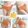 HEJIGOOD Women's Seamless No Show Invisible Ice Silk Bikini Stretchy Underwear Full Coverage Traceless Female Briefs 8-Pack (Multicolor,X-Small) view 3