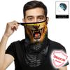 Obacle Bandana Face Mask with Ear Loops Neck Gaiter Face Mask Scarf Face Cover for Men Women (Animal Lion Yellow Sharp Teeth) view 2