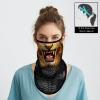 Obacle Bandana Face Mask with Ear Loops Neck Gaiter Face Mask Scarf Face Cover for Men Women (Animal Lion Yellow Sharp Teeth) view 3
