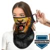 Obacle Bandana Face Mask with Ear Loops Neck Gaiter Face Mask Scarf Face Cover for Men Women (Animal Lion Yellow Sharp Teeth) view 4