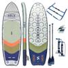 ISLE Megalodon Inflatable Stand Up Paddle Board & iSUP Bundle Accessory Pack - Durable, Lightweight, Stable  12' L x 45" W x 8" (Seafoam/Coral/Navy, 12') view 1