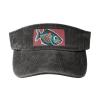 Fish with A Lure Print Denim Sun Visor Cap Versatile Unisex Design,for Outdoor Activities and Daily Wear view 1