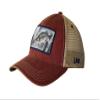 Large Mouth Bass Trucker Hat - Legacy Old Favorite Trucker (Cotton, Cardinal Red) view 3