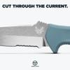 Benchmade - Undercurrent 18040S Outdoor Knife with Depth Blue Santoprene Handle (18040S) view 3