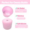 2PCS Silicone Water Bottle Boot for Owala 14/16oz 24oz 32oz 40oz,Anti-Slip Protective Sleeve Bottom Bumper Protector for FreeSip, Twist, and Flip Water Bottles (Clear Glitter Pink, 24oz) view 3
