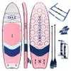 ISLE Megalodon Inflatable Stand Up Paddle Board & iSUP Bundle Accessory Pack - Durable, Lightweight, Stable  12' L x 45" W x 8" (Flamingo/Teal/Navy, 12') view 1